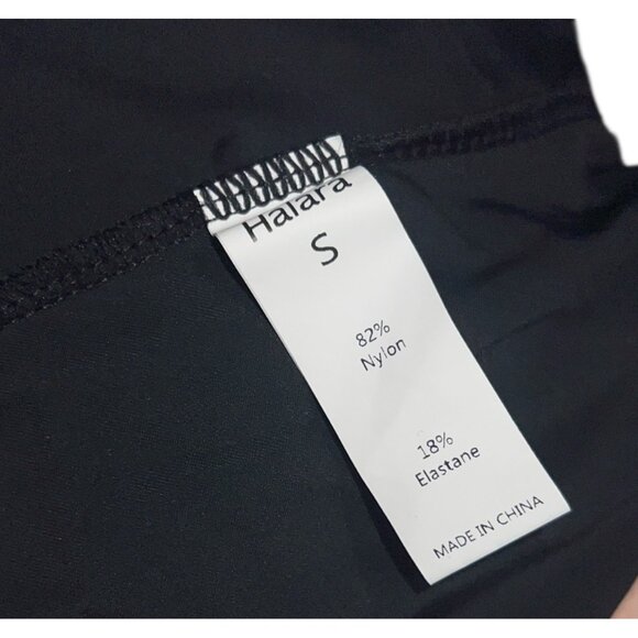 Halara Halter Pleated One Piece Swimsuit Sz Small Womens Black - Picture 13 of 14